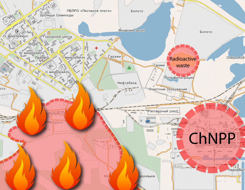 Ситуація критична: в Чорнобильській зоні вогонь наближається до радіоактивних сховищ