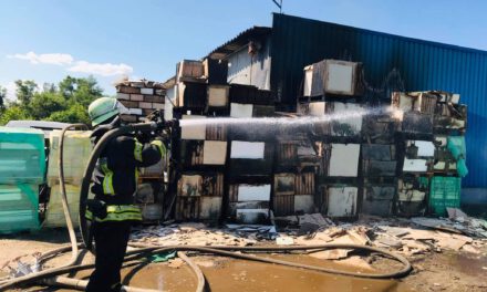 Поруч з гіпермаркетом у Запоріжжі палала потужна пожежа