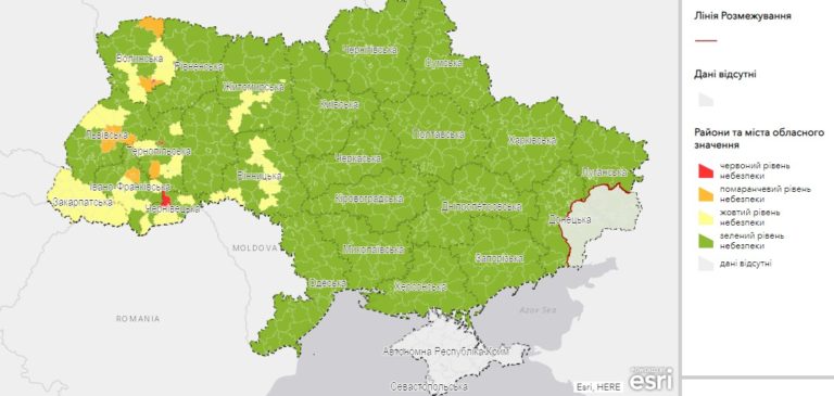 Населені пункти в Україні поділили на карантинні зони, Запоріжжя в зеленій
