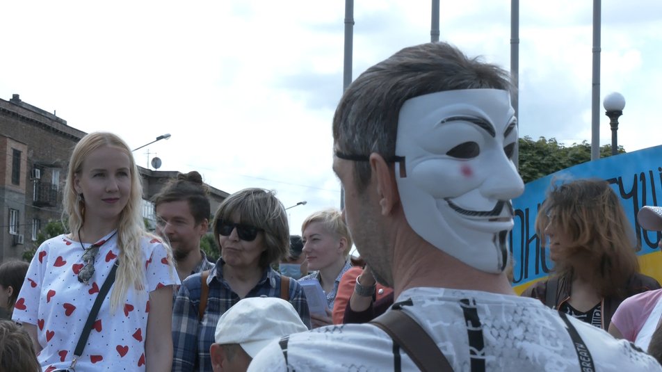 У Запоріжжі провели акцію проти масок, карантину та вакцинації