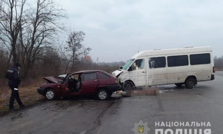 На Запоріжжі зіштовхнулися мікроавтобус з легковим авто, пасажирка загинула на місці – фото